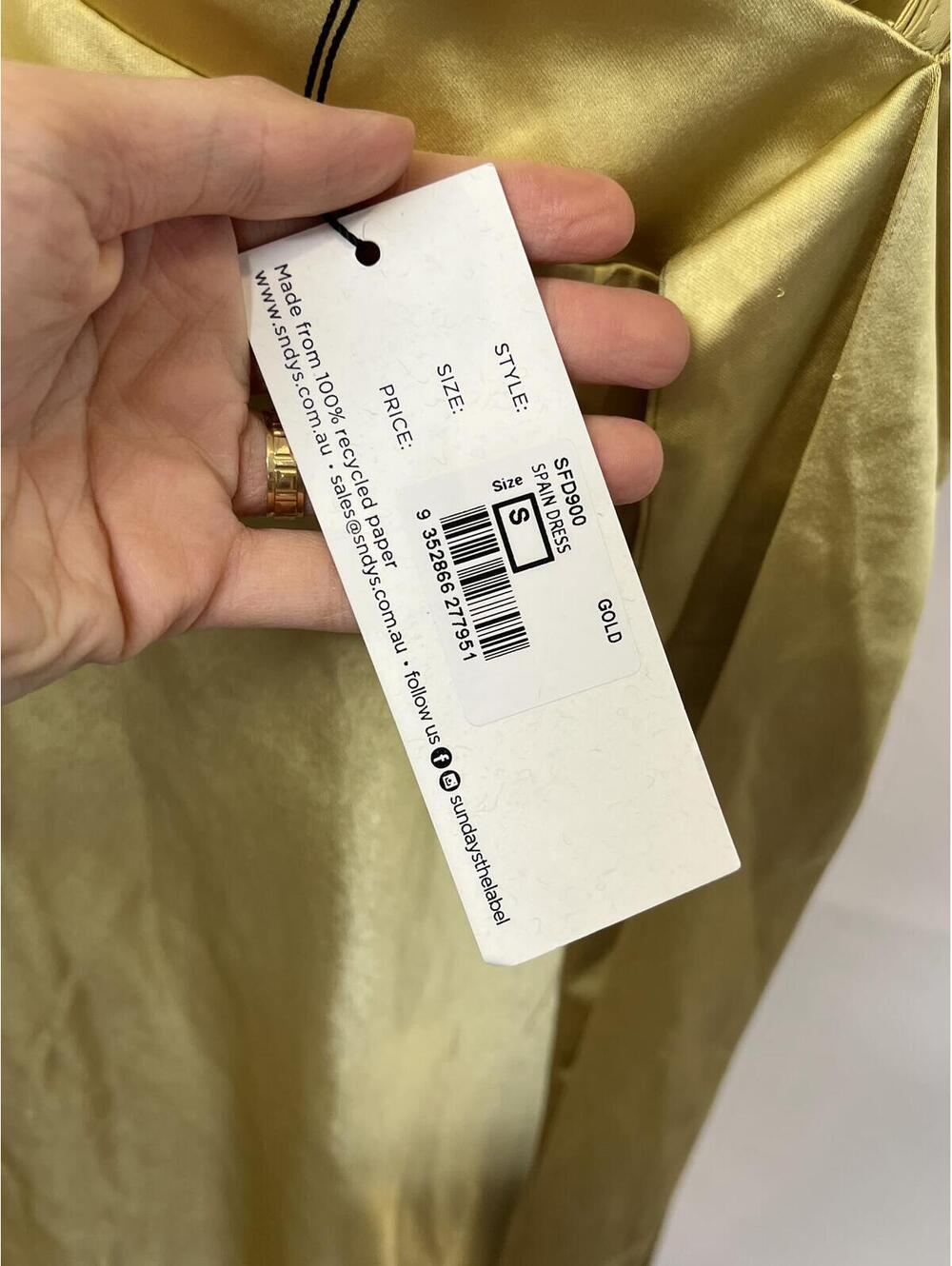 SNDYS Spain Maxi Dress in Gold - Picture 5 of 9